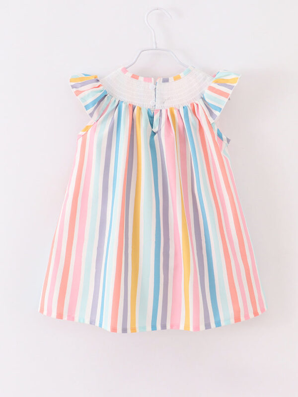 Fruit Stripe Smocked Girl Dress - Image 6