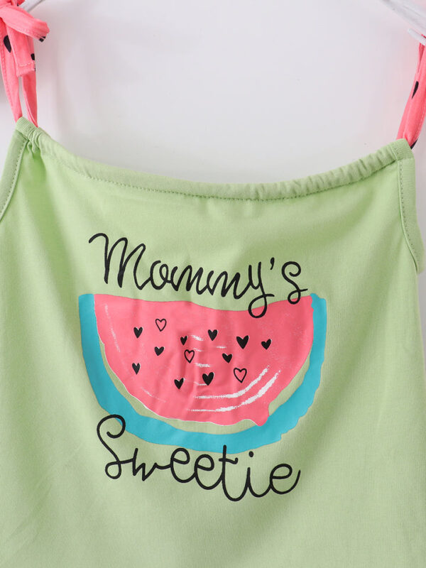 Sweetie Watermelon Ruffle Girl Short Set - Image 3