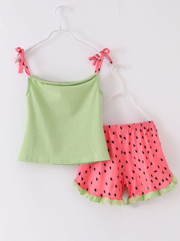 Sweetie Watermelon Ruffle Girl Short Set - Image 6