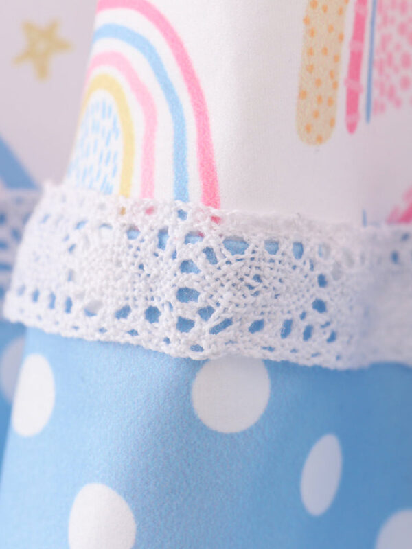 Pink Rainbow Ruffle Girl Dress - Image 5
