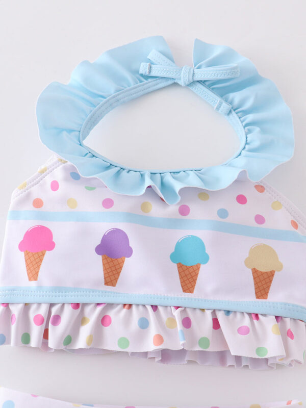 Ice Cream Ruffle Girl Swimsuit Set - Image 3