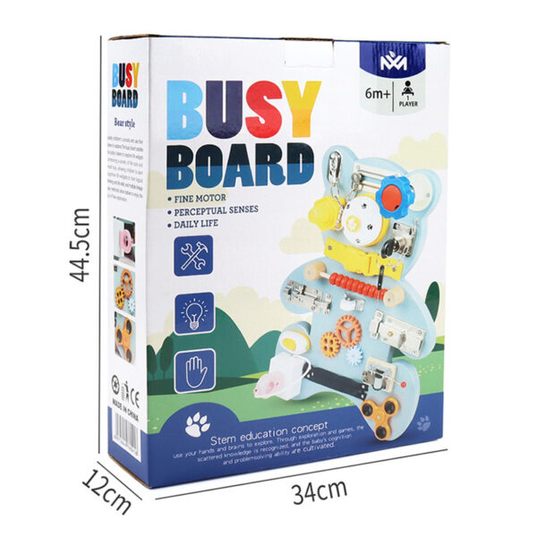 Montessori Wooden Bear Busy Board - Image 4