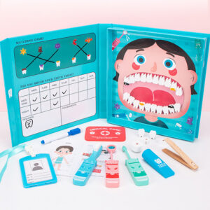 Wooden Oral Simulation Teeth Cleaning Suit