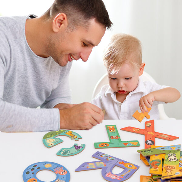 Wooden Alphanumeric Animal Puzzle