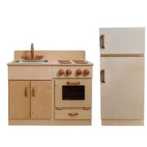 Classic Wood Kitchen & Refrigerator Set by Bella Luna, BUN-LAPPSKITCHENSET