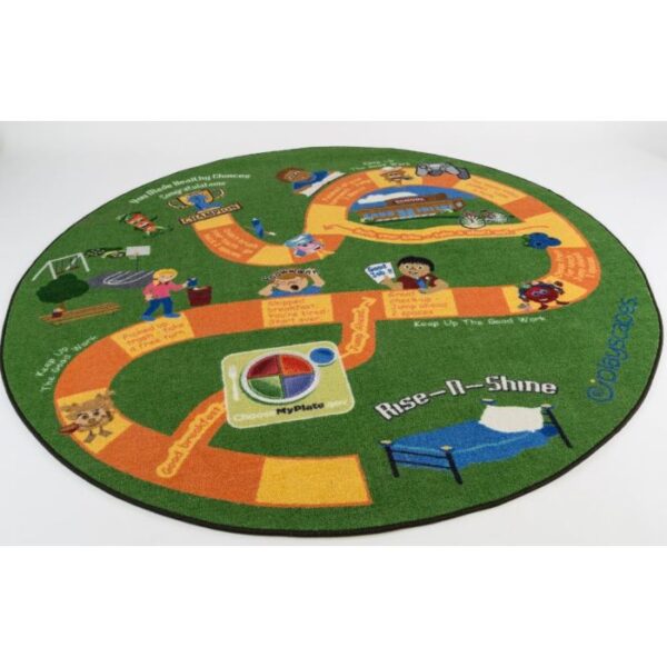 Healthy Race Designer Round Carpet by Playscapes, 30-CR-HLR - Image 4