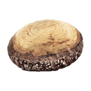Woodsmen Naturescape 15¾" Annual Rings Log Slice Cushion, MW200*